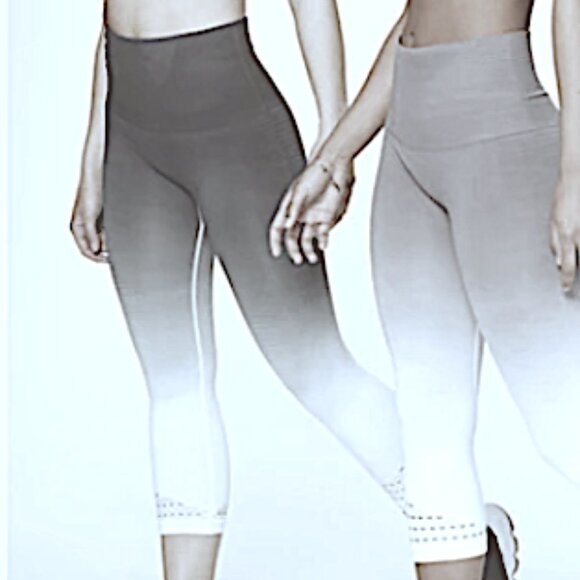 KIMITH Gradient ribbed perforated workout capris S - Picture 1 of 5